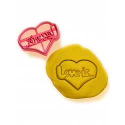 Cortante para Galletitas Corazón San Valentin Love Is