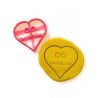 Cortante para Galletitas Corazon texto personalizable