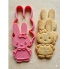 Cortante + Sello para Galletitas Pascuas Conejo Moña