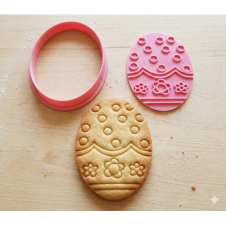 Cortante + Sello para Galletitas Pascuas Huevito