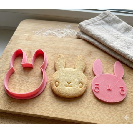 Cortante + Sello para Galletitas Pascuas Conejito Perfil