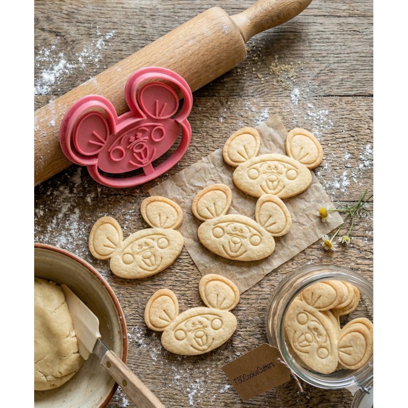 Cortante + Sello para Galletitas Pascuas Conejito Carita