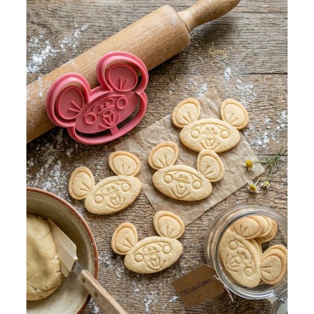 Cortante + Sello para Galletitas Pascuas Conejito Carita